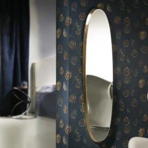 Aries Gold Leaf Oval Mirror - 36 x 136 cm