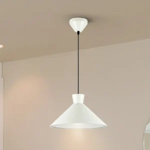Cono 1-Light Matte Pearl Metal Lamp