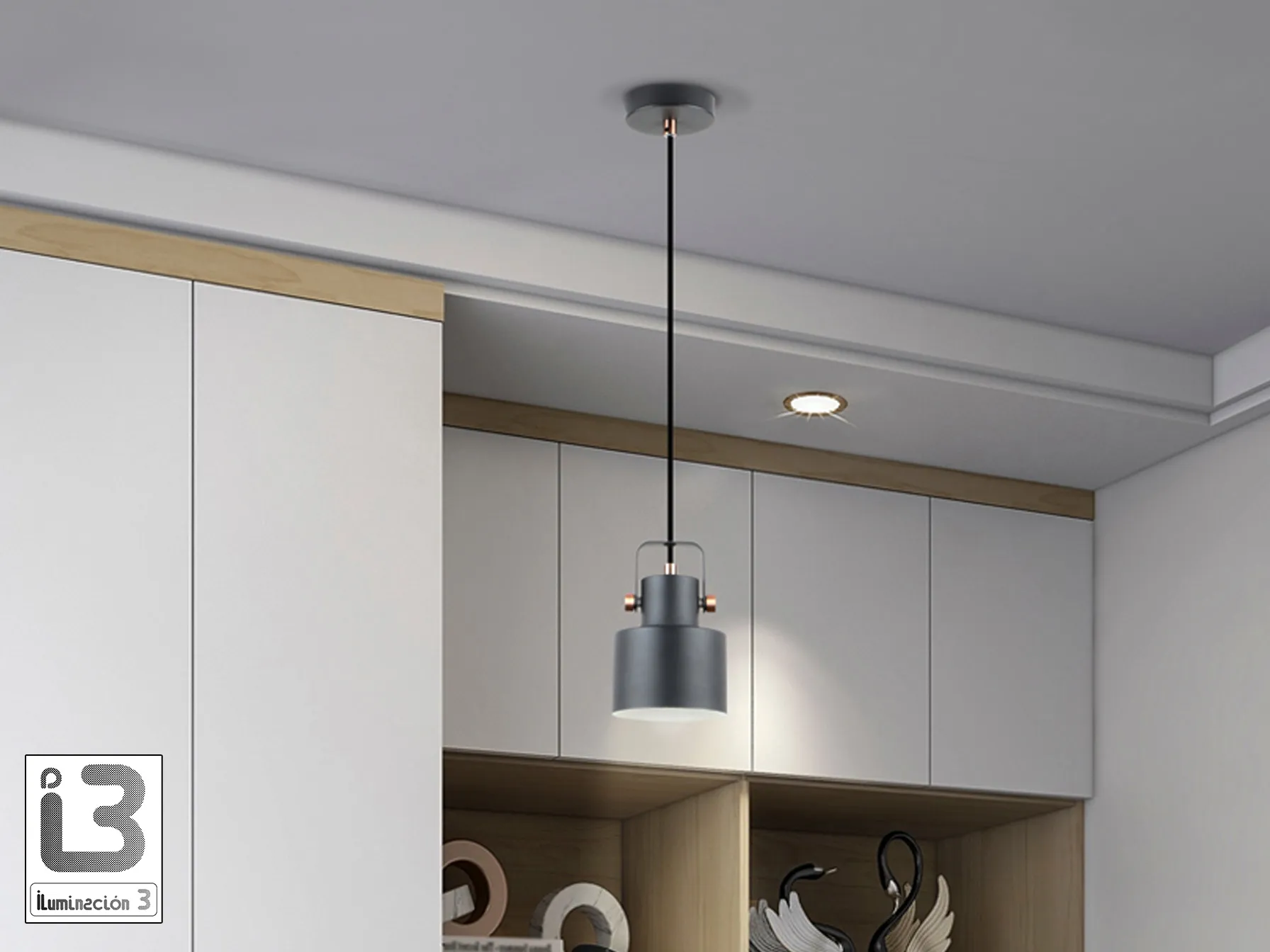 I3 - ЕРИКА - ЛАМПА 1Л. ЧЕРНА-МЕДНА