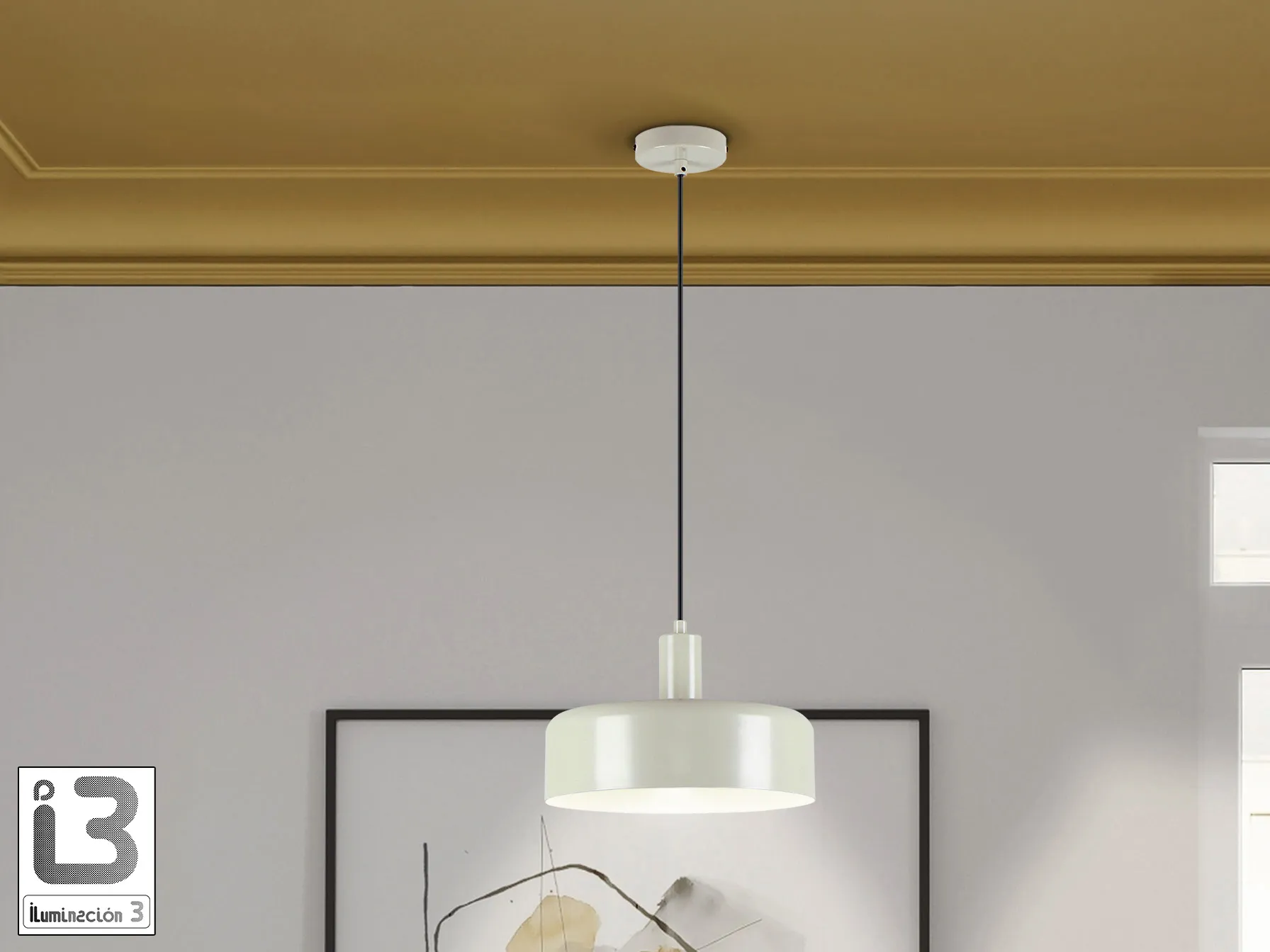 Лампа I3-ALESSIA с 1 Източник на Светлина - Матов Перлен Цвят