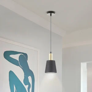 Настолна лампа I3 - GISELA - 1 светлина, черна с месингови детайли