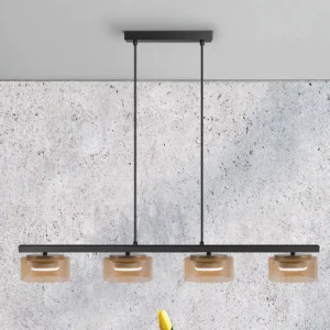 Лампа Olaia I3 - 4-лампова черно-амбър