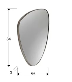 Триъгълно огледало ·ORIO·, 84x55 см, сребристо - Image 3