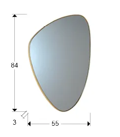 Триъгълно огледало ORIO 84x55 см, златно - Image 3
