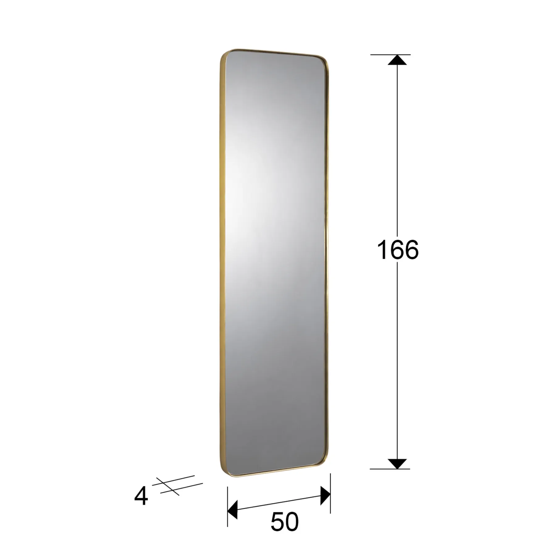 Правоъгълно огледало ·ORIO·, 51x165 см, златно - Image 3