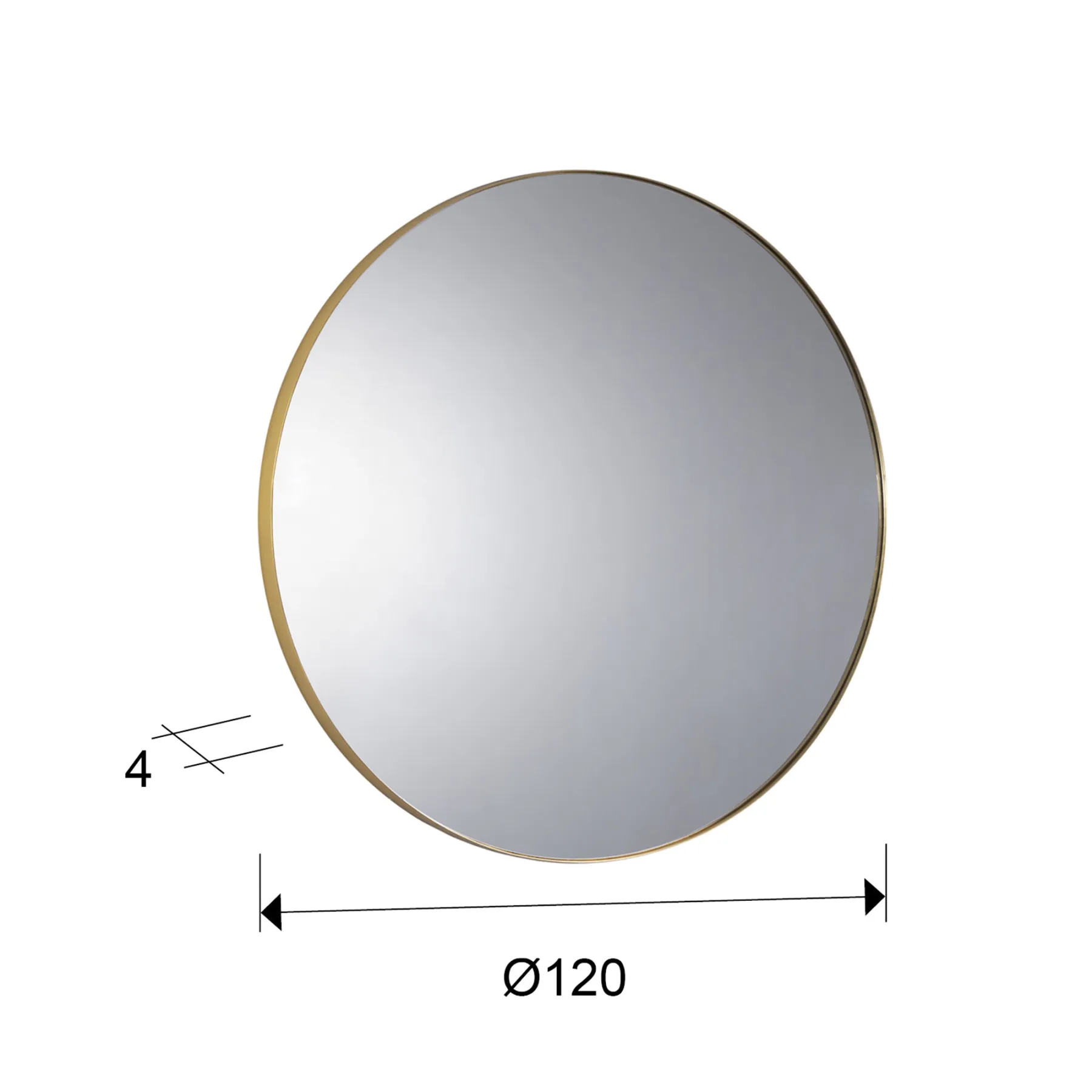 Огледало ORIO с кръгла форма Ø120 см, златно - Image 3