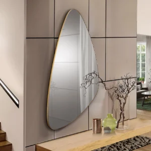 Триъгълно огледало ORIO, 168x81 см, златно