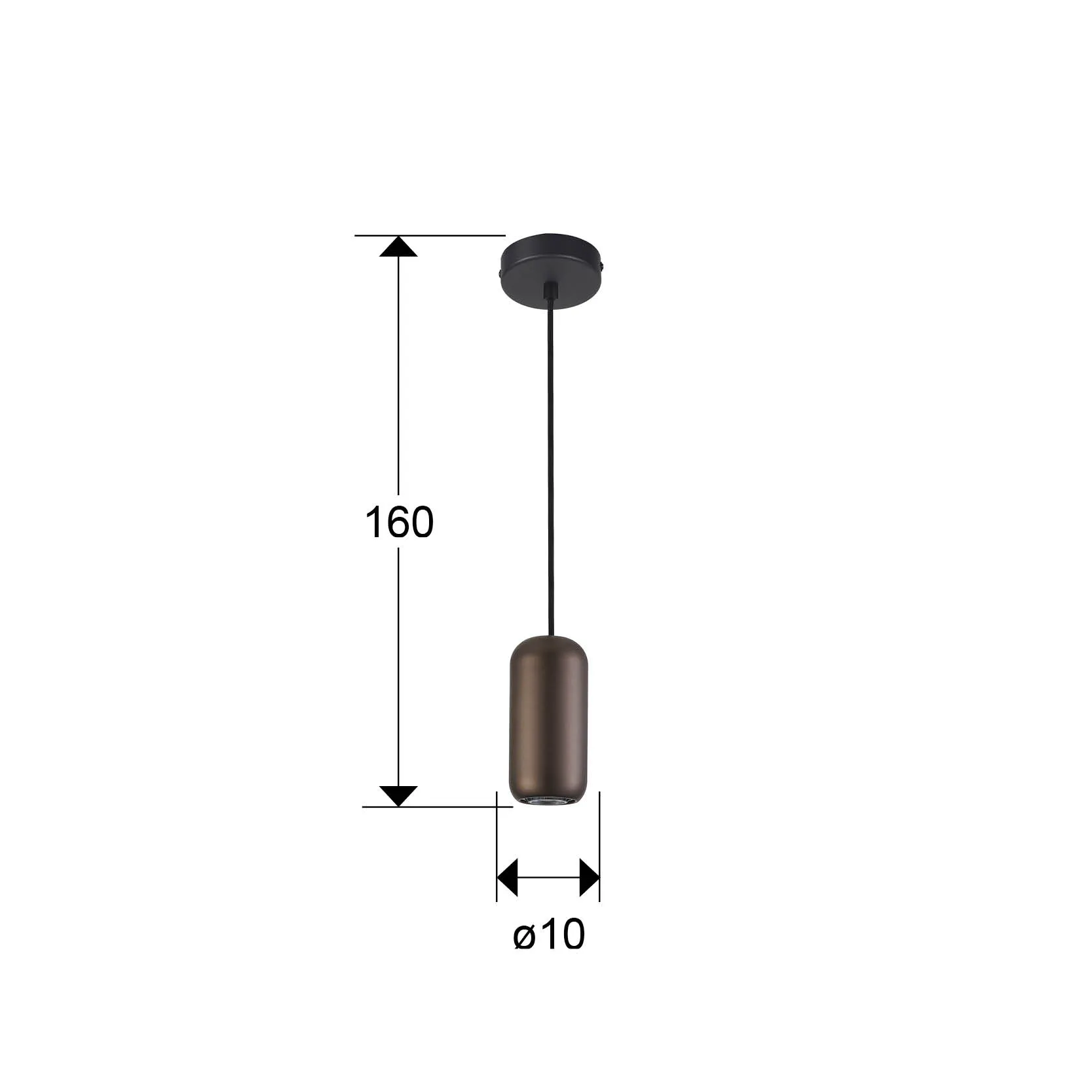 Настолна лампа NIMES 1Л - Черно-кафява - Image 3