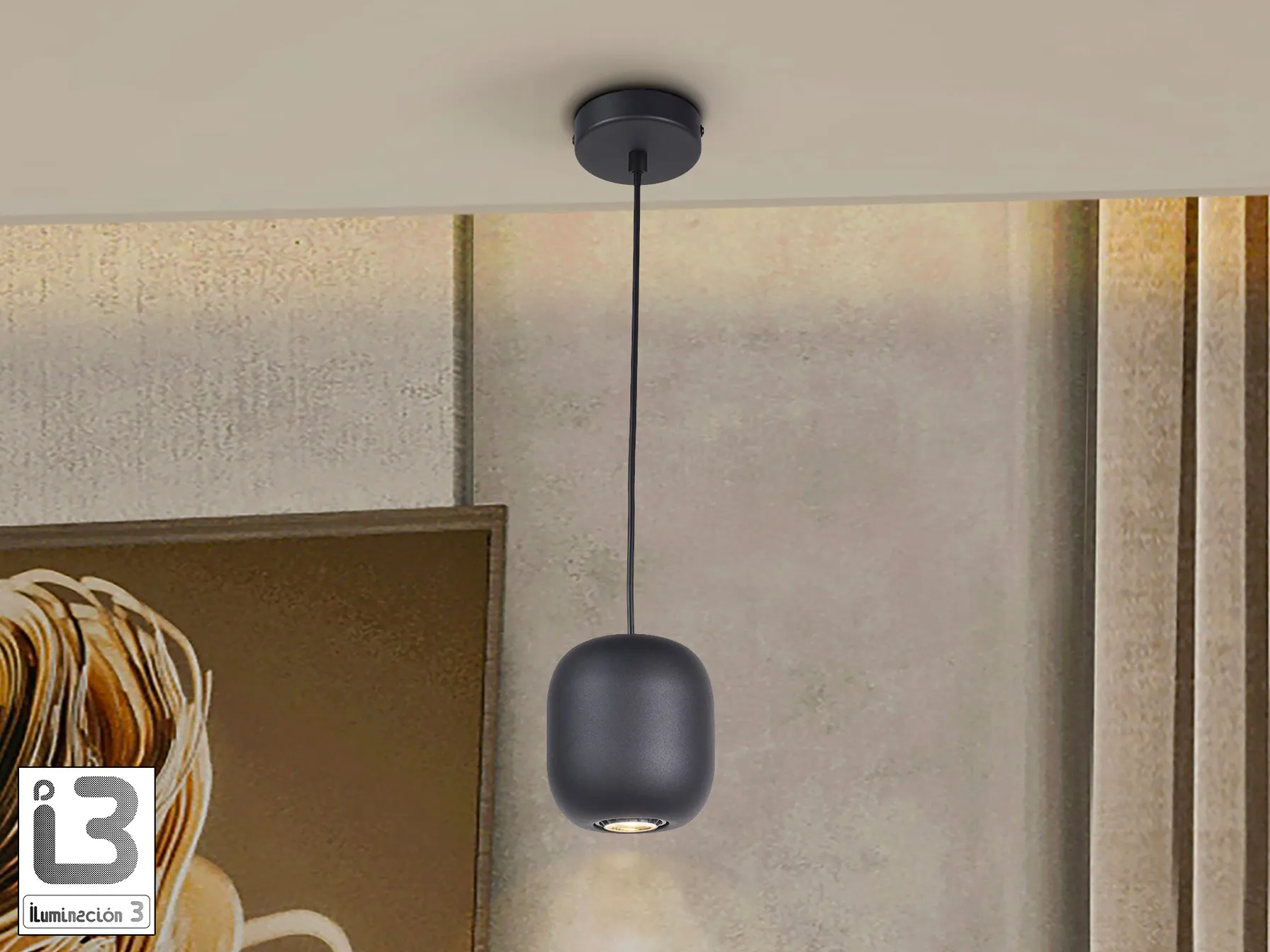 Настолна лампа I3 - NIMES - Черна 1L