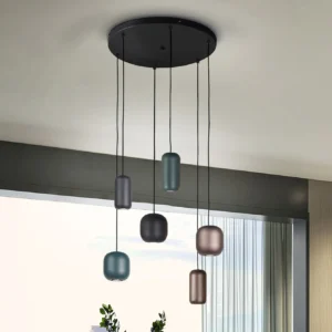 Лампа I3 - NIMES - 6-лъчова черна с цветни нюанси