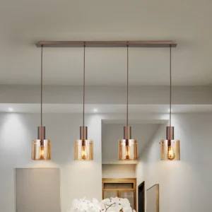 Лампа I3 - VENIZE - 4-лампова медно-амбър