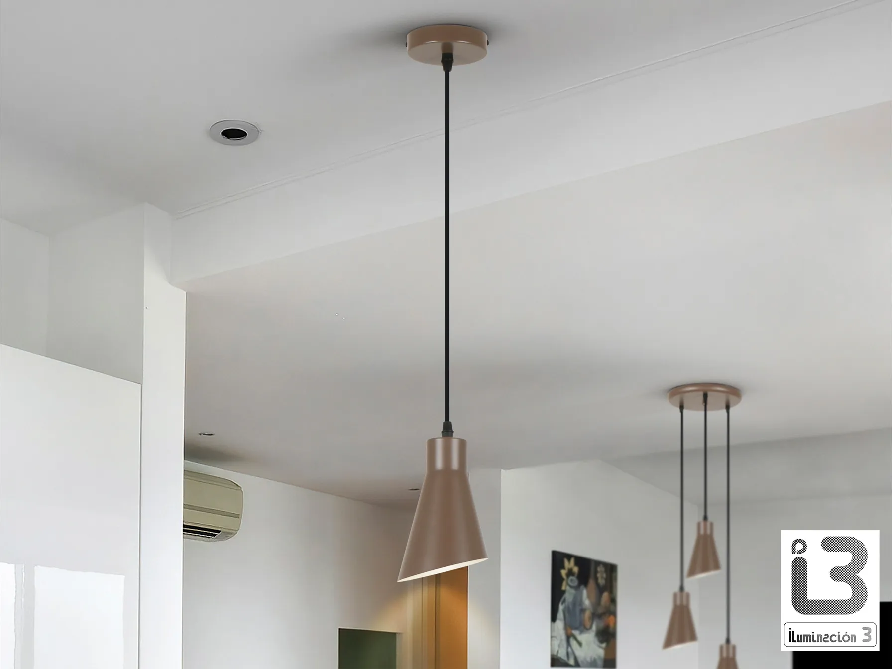 Лампа BERA 1L - Кафява метална лампа