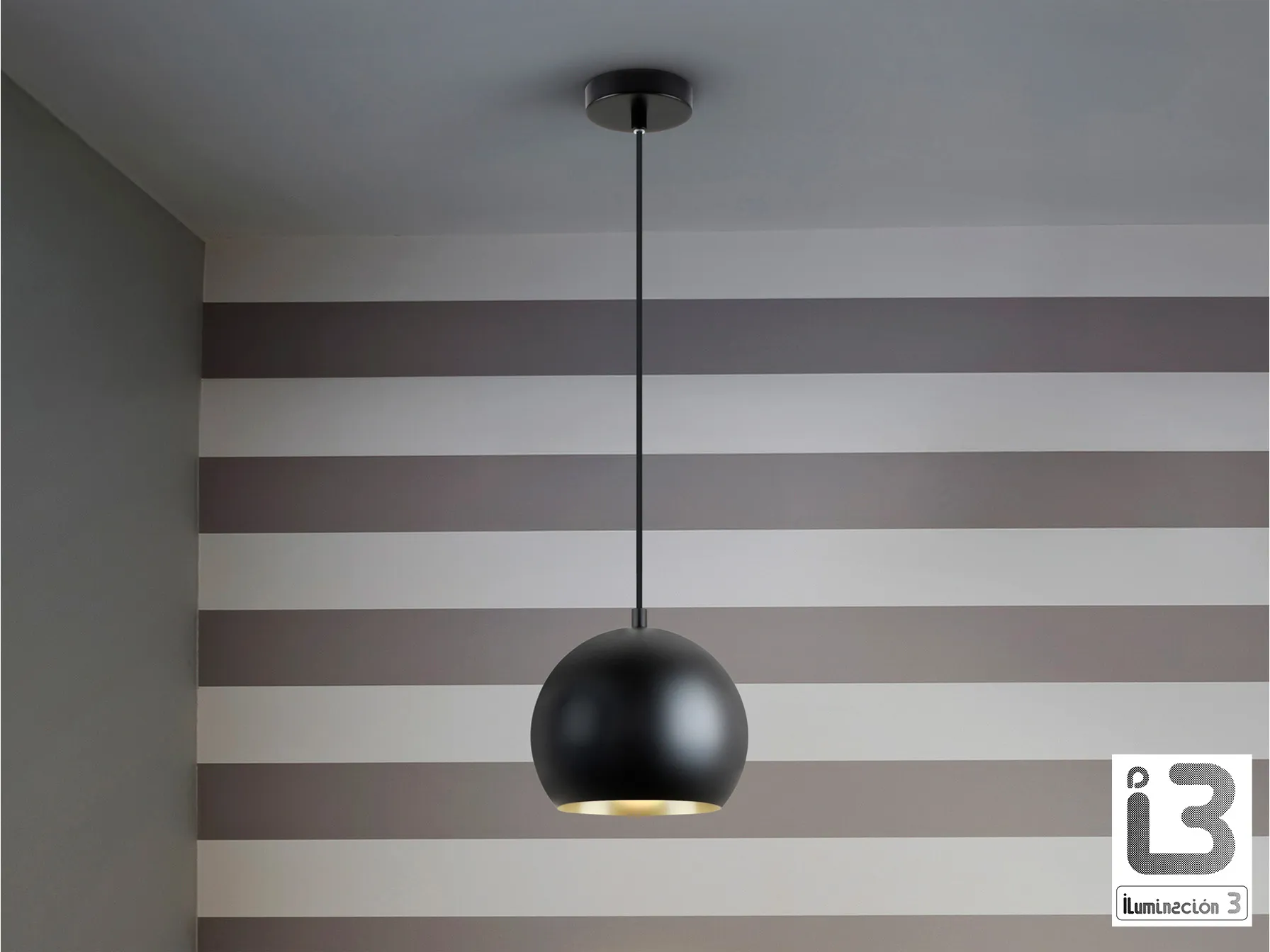 Лампа Olena 1L - Черна/Златна