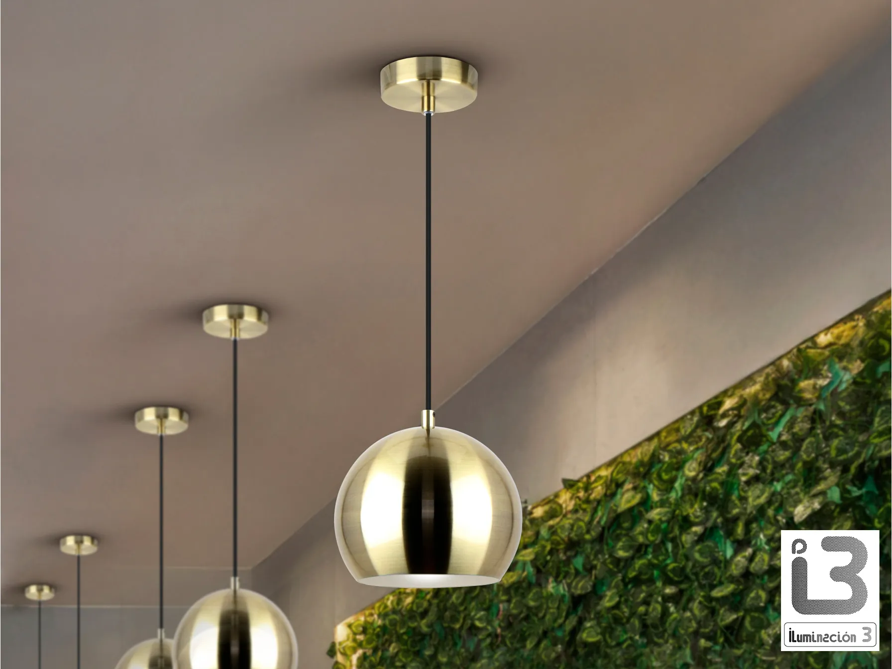 Суспензия за лампа Olena с 1 светлина - месинг