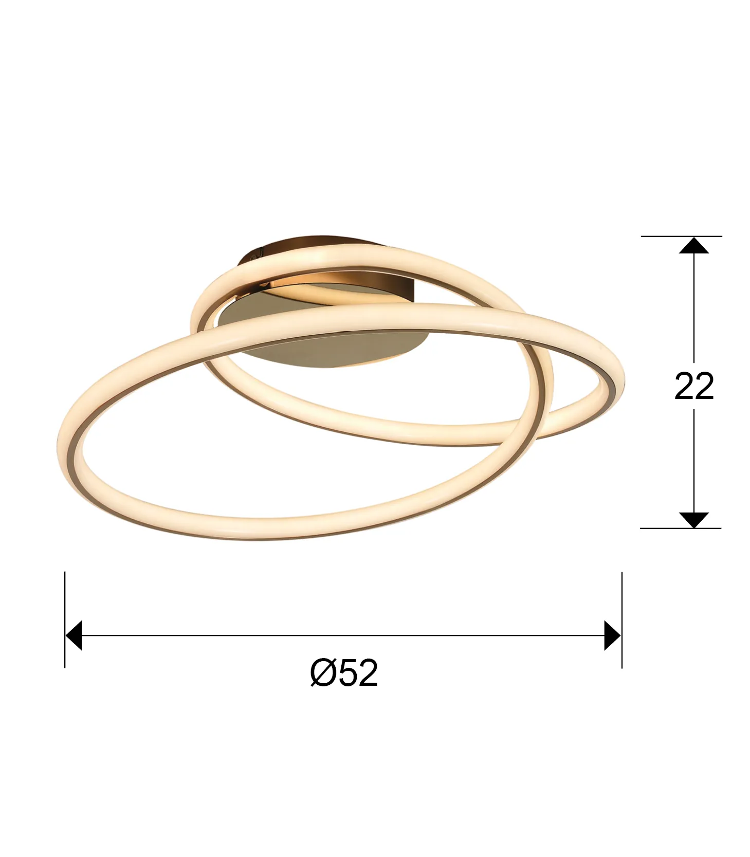 Таванна лампа TUBE в златисто - Image 3