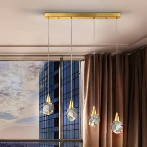 Лампа AQUARIA с 4 LED светлини, матово злато