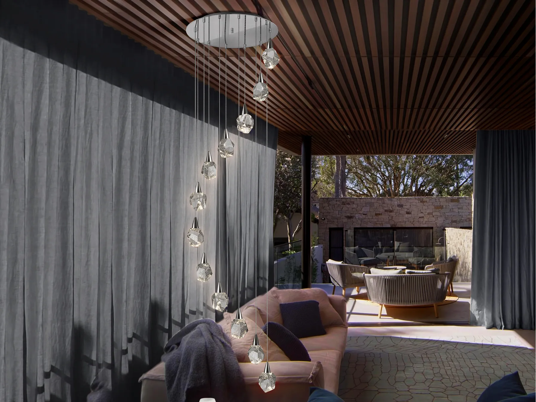 Светлина AQUARIA с 12 LED лампи, хром