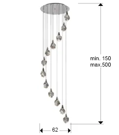 Светлина AQUARIA с 12 LED лампи, хром - Image 3