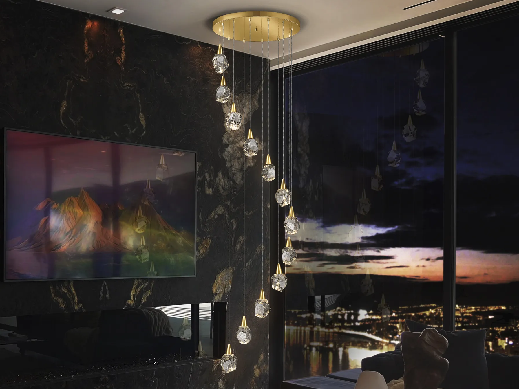 Лампа AQUARIA 12L, матово злато