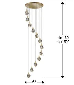 Лампа AQUARIA 12L, матово злато - Image 3