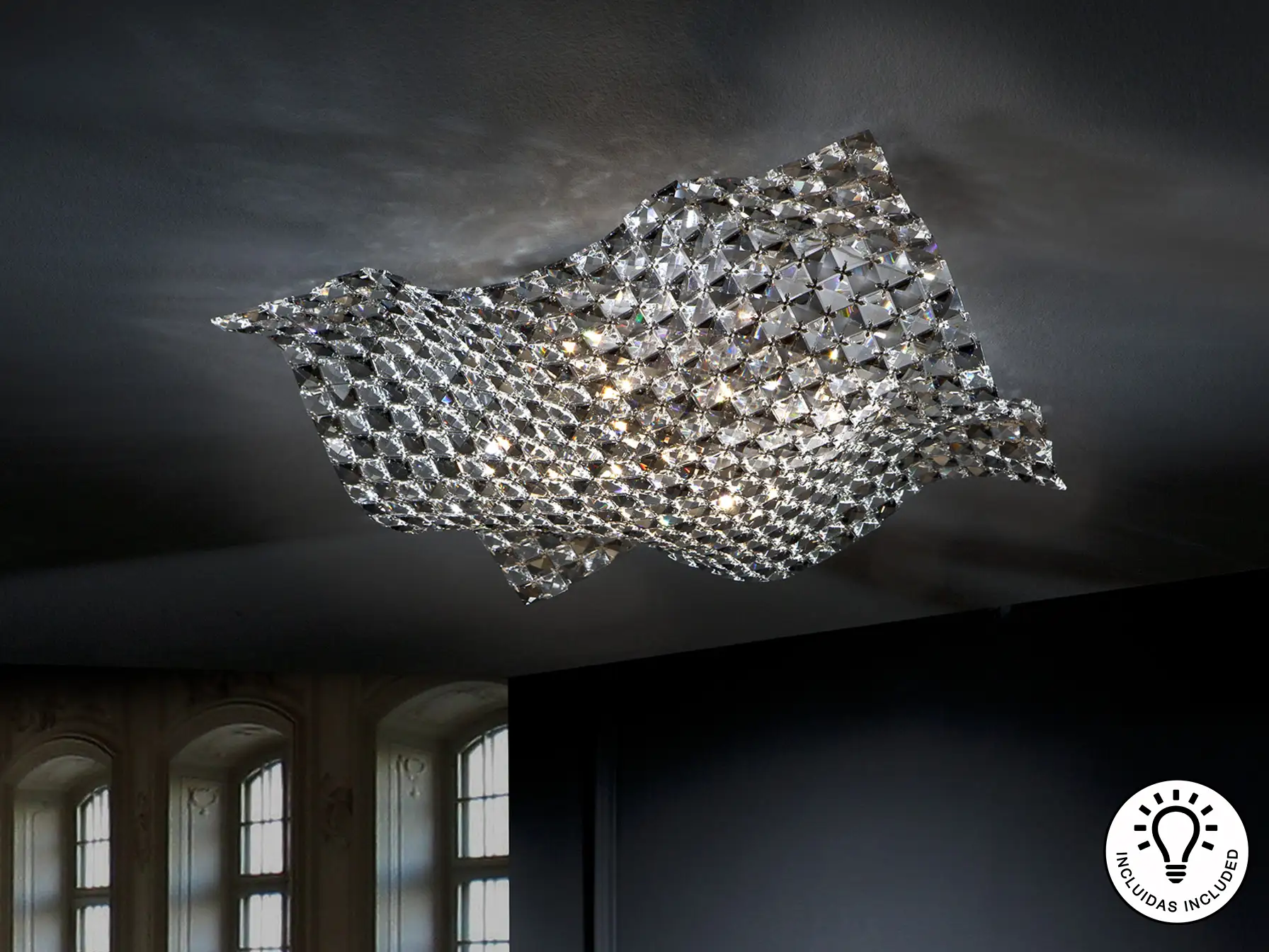 Голяма таванна лампа SATEN 5L