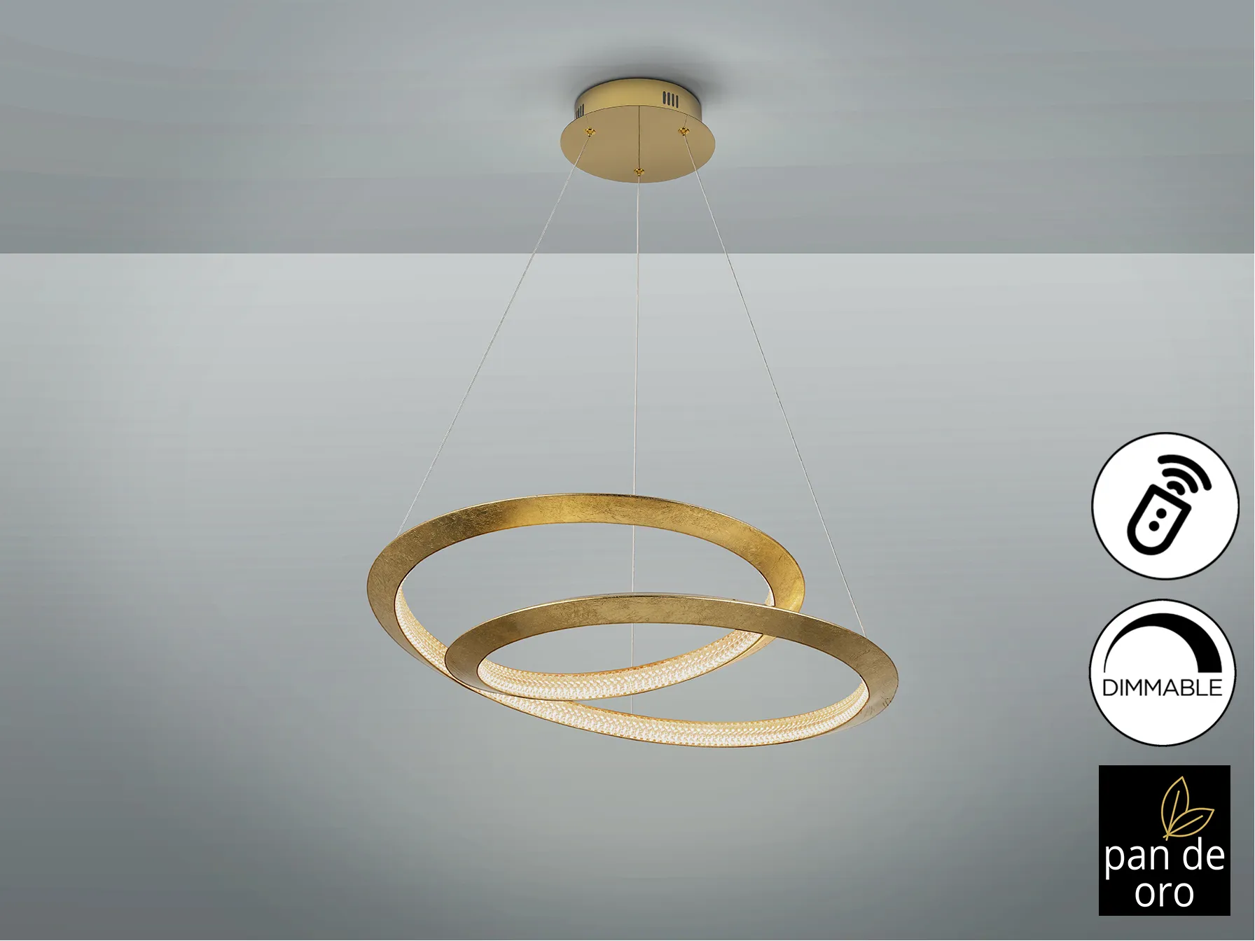 ЕТЕРНИТИ - ЛАМПА С ЗЛАТНИ ЛИСТА Ø60 С ДИМЕР - Image 3