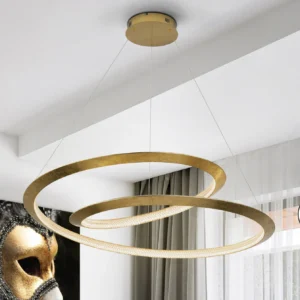 Лампа ETERNITY с златни листа Ø97 см