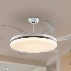 ВЕНТО - МАКСИ ЧЕРНО-БЯЛ/БРОНЗОВ ВЕНТИЛАТОР С ДИМИРУЕМА LED ОСВЕТЛЕНИЕ