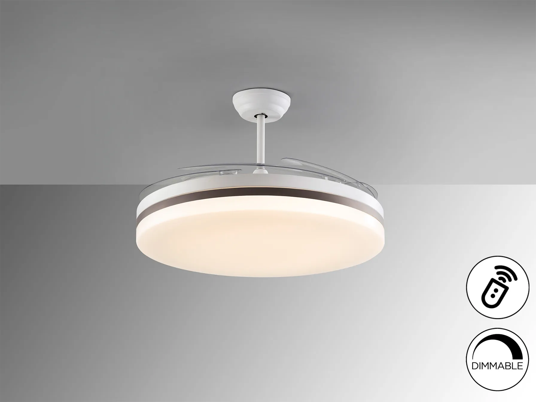 ВЕНТО - МАКСИ ЧЕРНО-БЯЛ/БРОНЗОВ ВЕНТИЛАТОР С ДИМИРУЕМА LED ОСВЕТЛЕНИЕ - Image 3