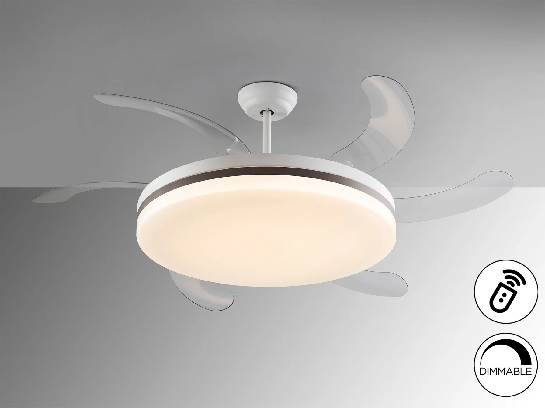 ВЕНТО - МАКСИ ЧЕРНО-БЯЛ/БРОНЗОВ ВЕНТИЛАТОР С ДИМИРУЕМА LED ОСВЕТЛЕНИЕ - Image 4