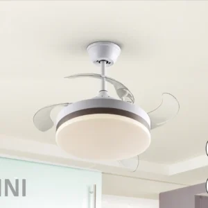 ВЕНТО MINI - Бял вентилатор Ø40/90 с регулиране на яркостта