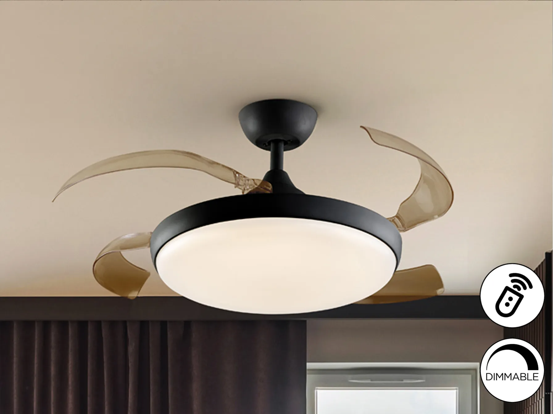 ВЕНТУРИ - ЧЕРЕН ВЕНТИЛАТОР С LED ОСВЕТЛЕНИЕ