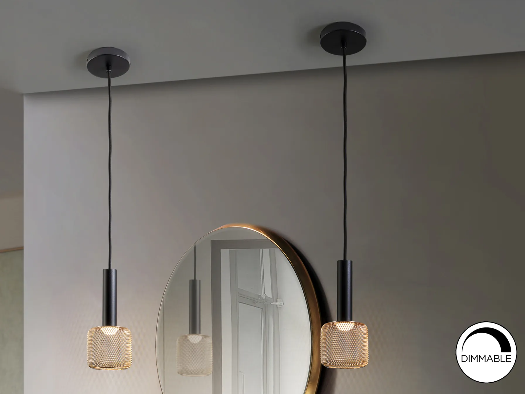 LED лампа SINCRO 1L, черна/златна