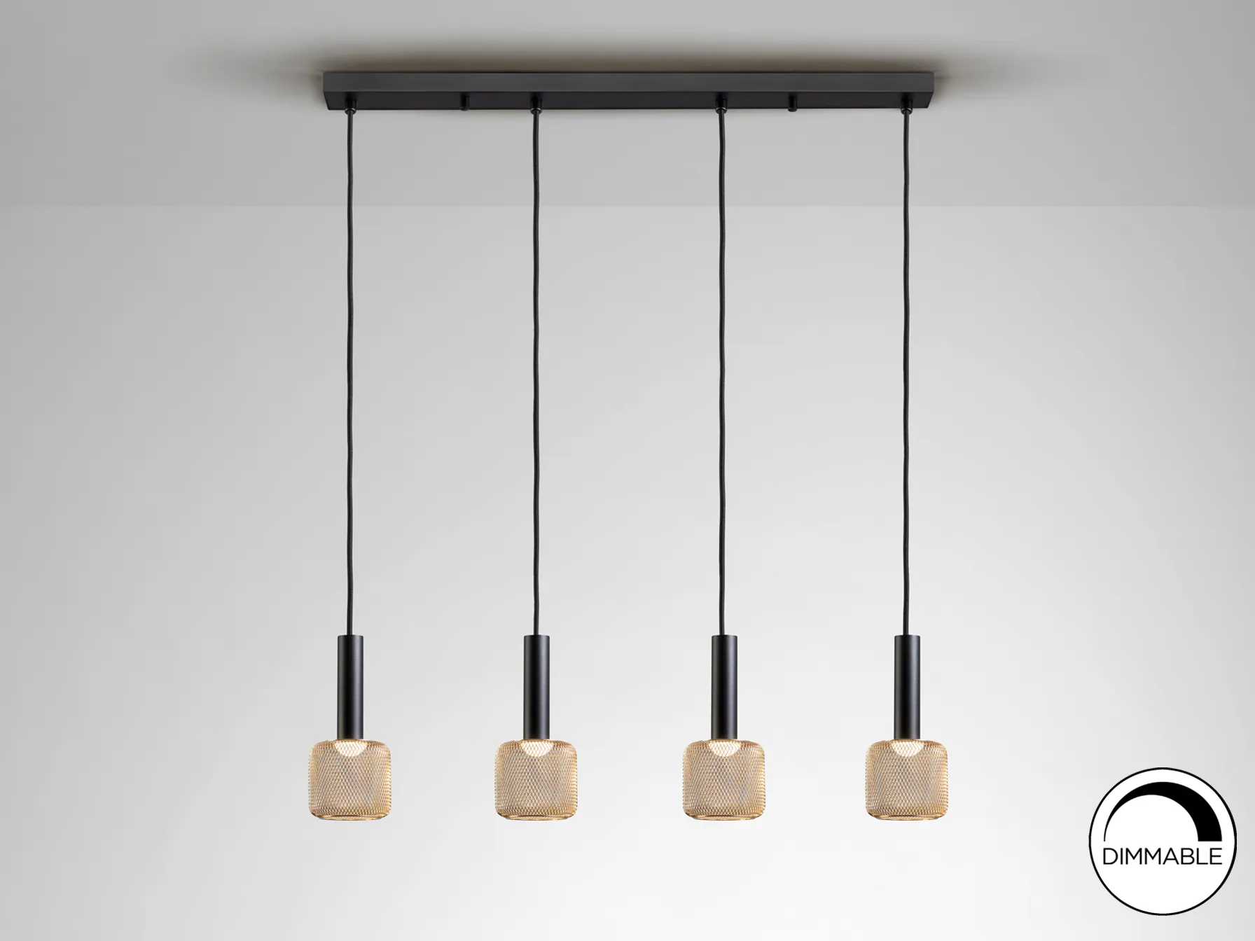 LED лампа SINCRO с 4 светлини, черна/златна - Image 3