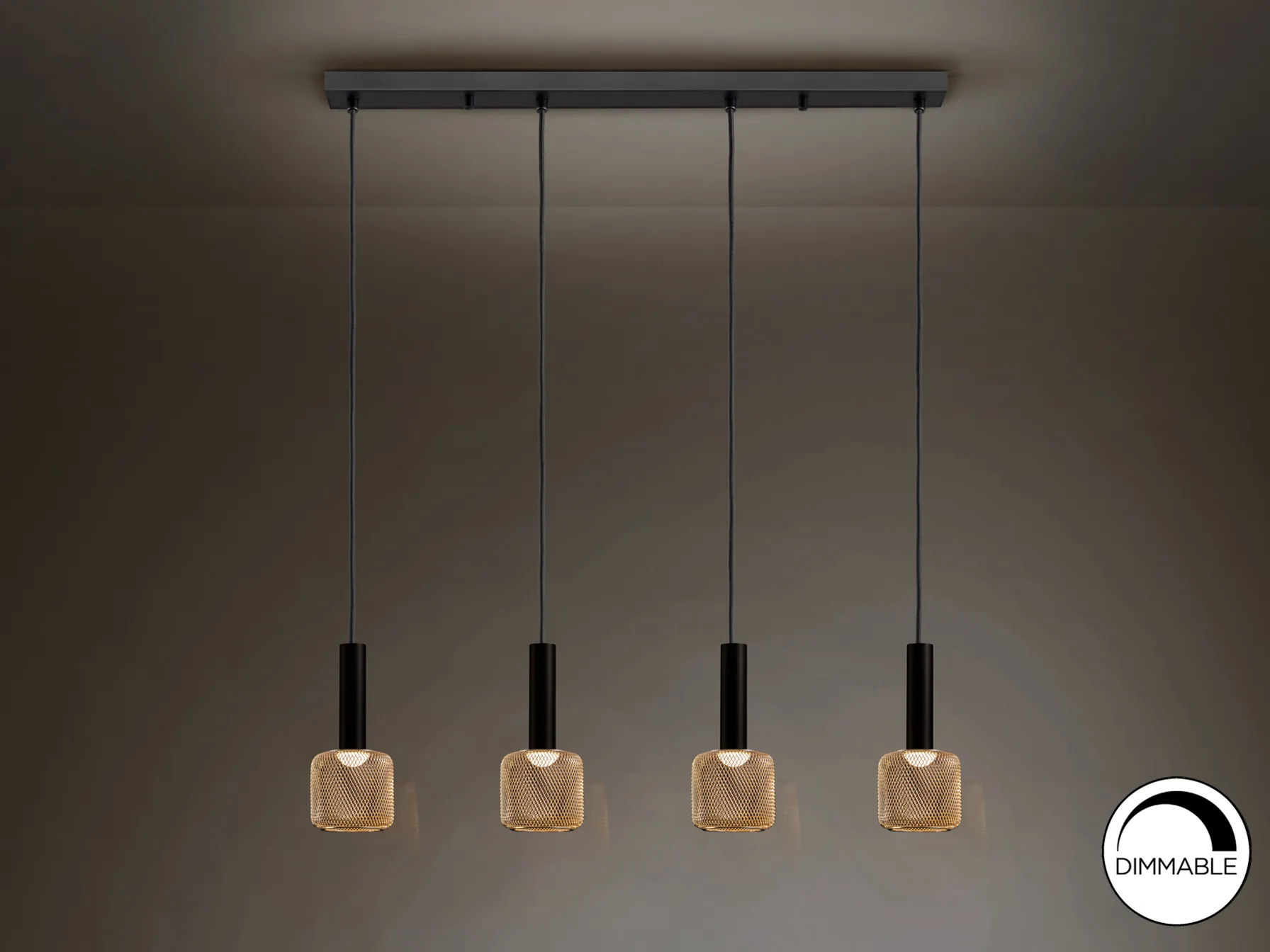 LED лампа SINCRO с 4 светлини, черна/златна - Image 4