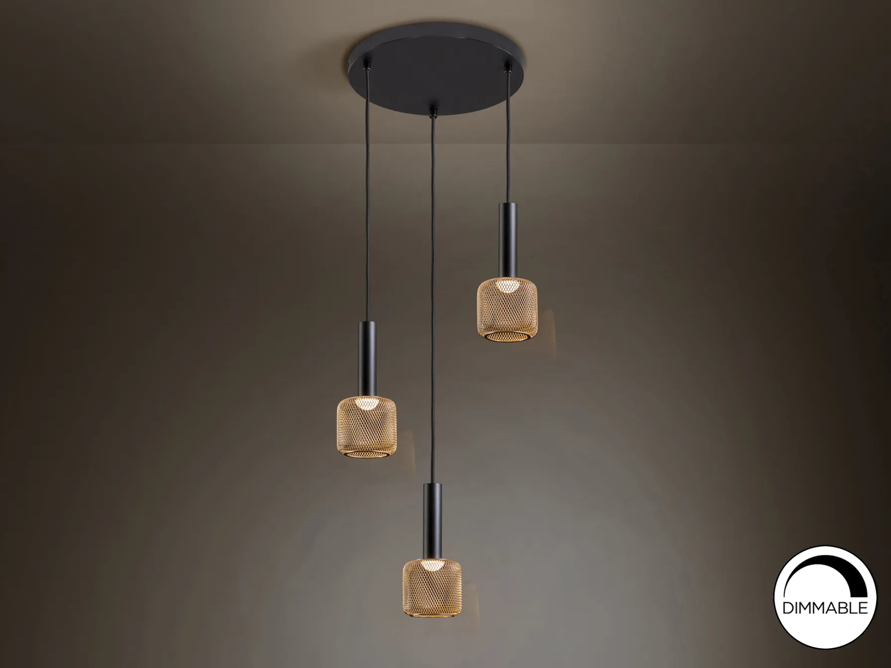 LED лампа SINCRO с 3 светлини, черна/златна - Image 4