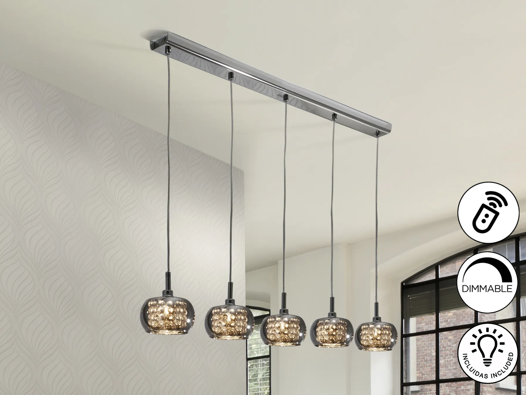 Лампа ARIAN с 5 светлини, димируема