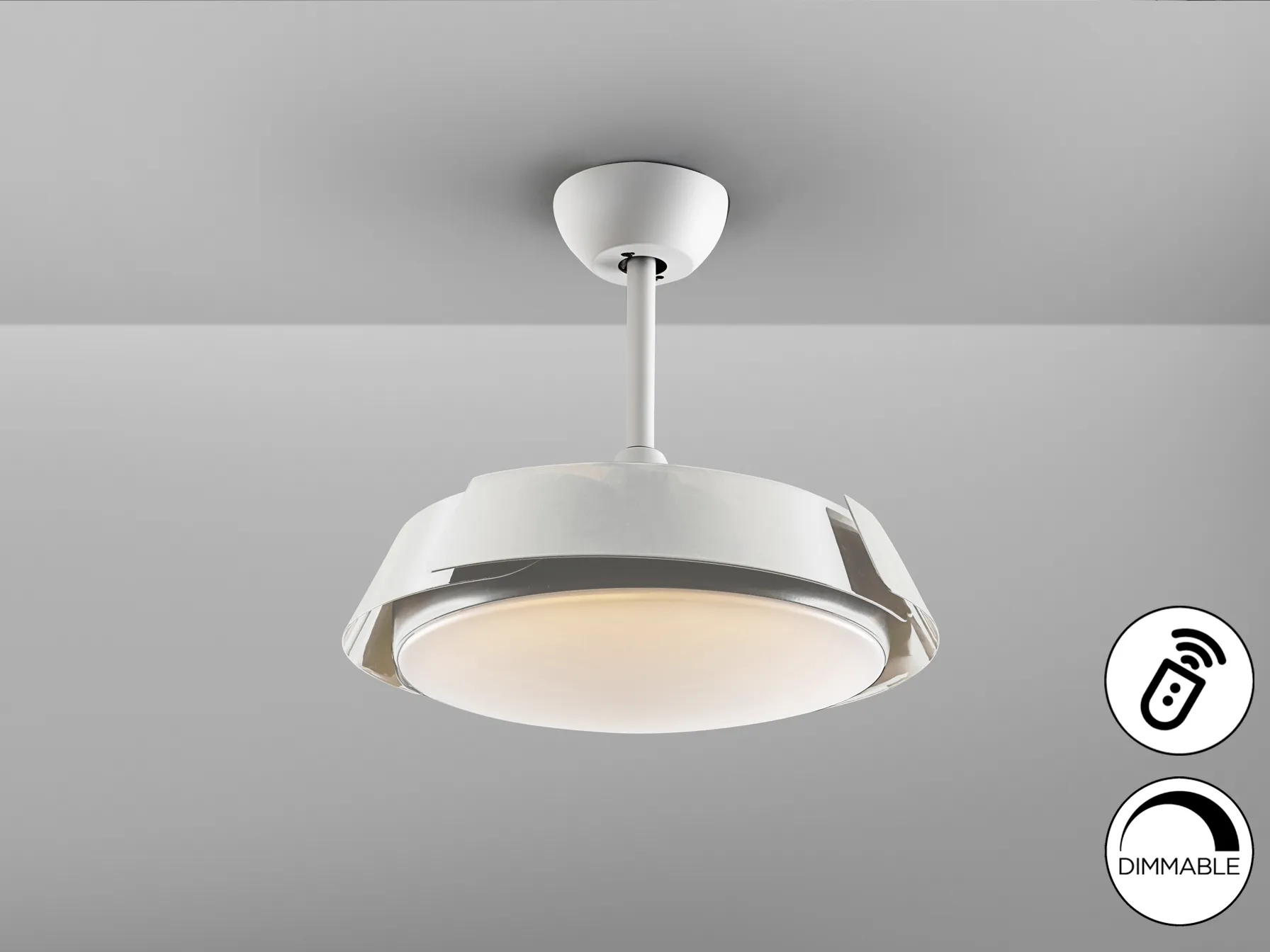 Вентилатор ENZO в бяло с димируемо LED осветление - Image 4