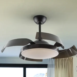 Вентилатор ENZO в черно с регулируемо осветление