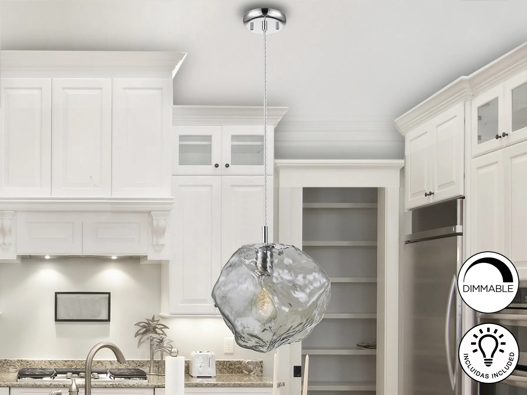 Лампа ·PETRA· 1Л Ø27, Хром E27