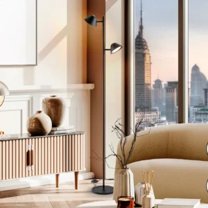 ТАРОС - Подова лампа 2Л Черна