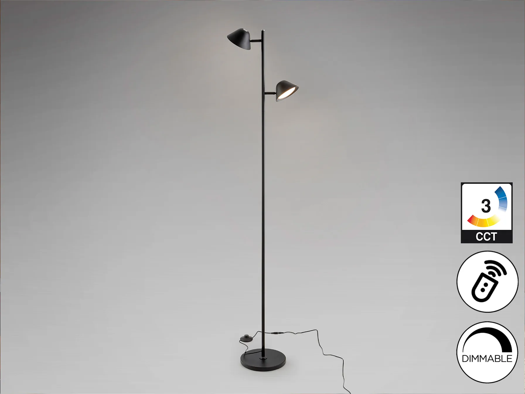 ТАРОС - Подова лампа 2Л Черна - Image 3