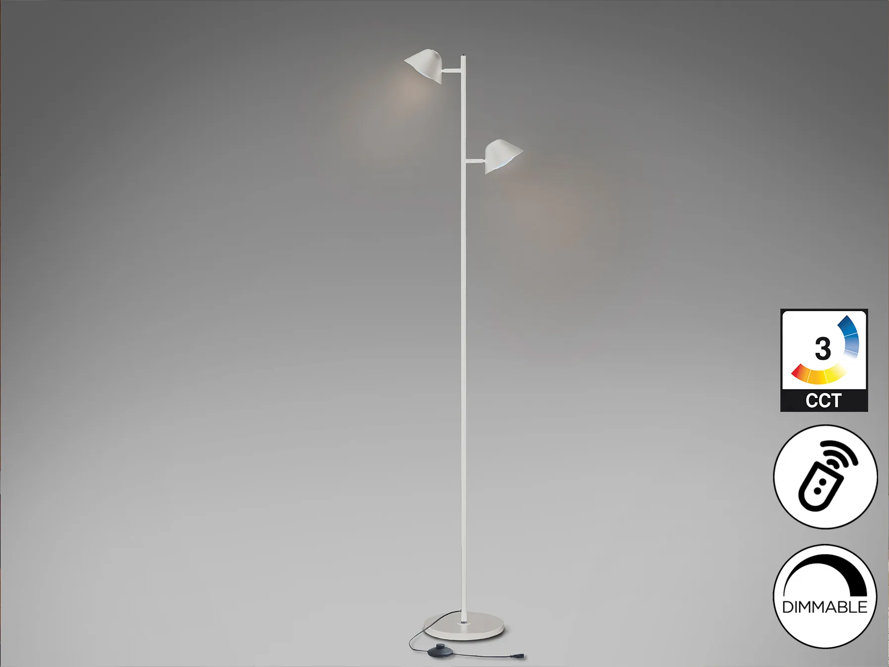 ТАРОС - Подова лампа 2Л Бяла - Image 4