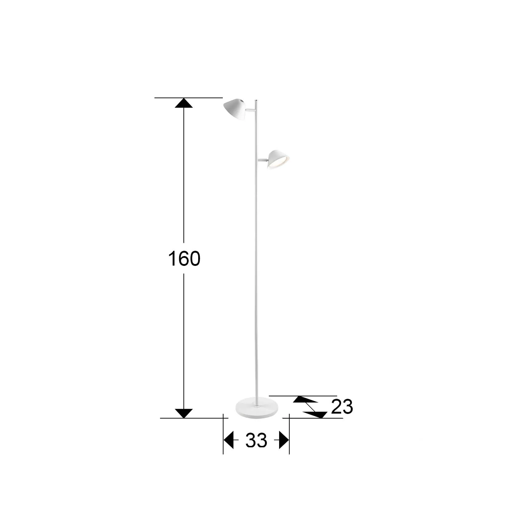 ТАРОС - Подова лампа 2Л Бяла - Image 5