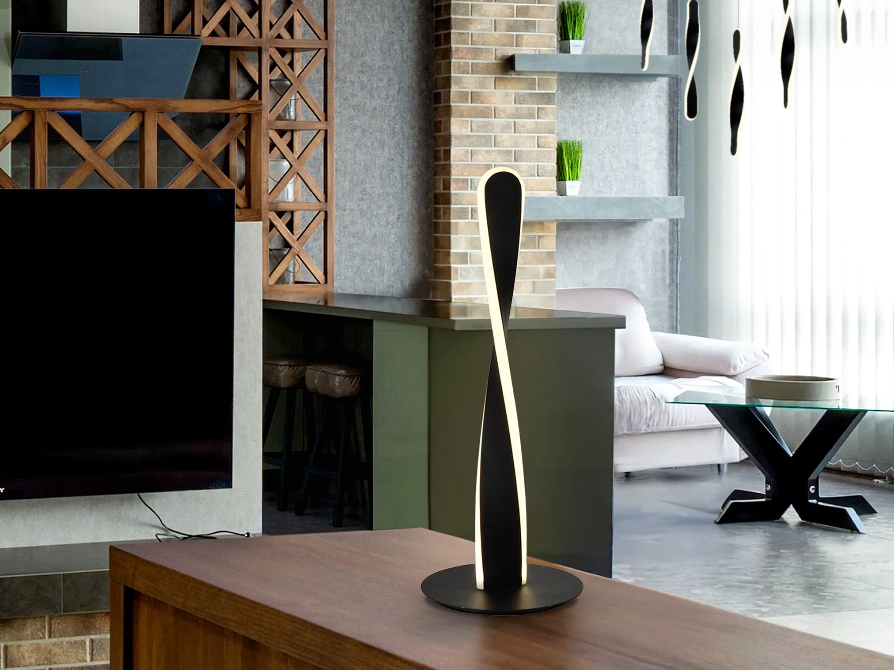 Таблетна лампа TWIST в черен цвят