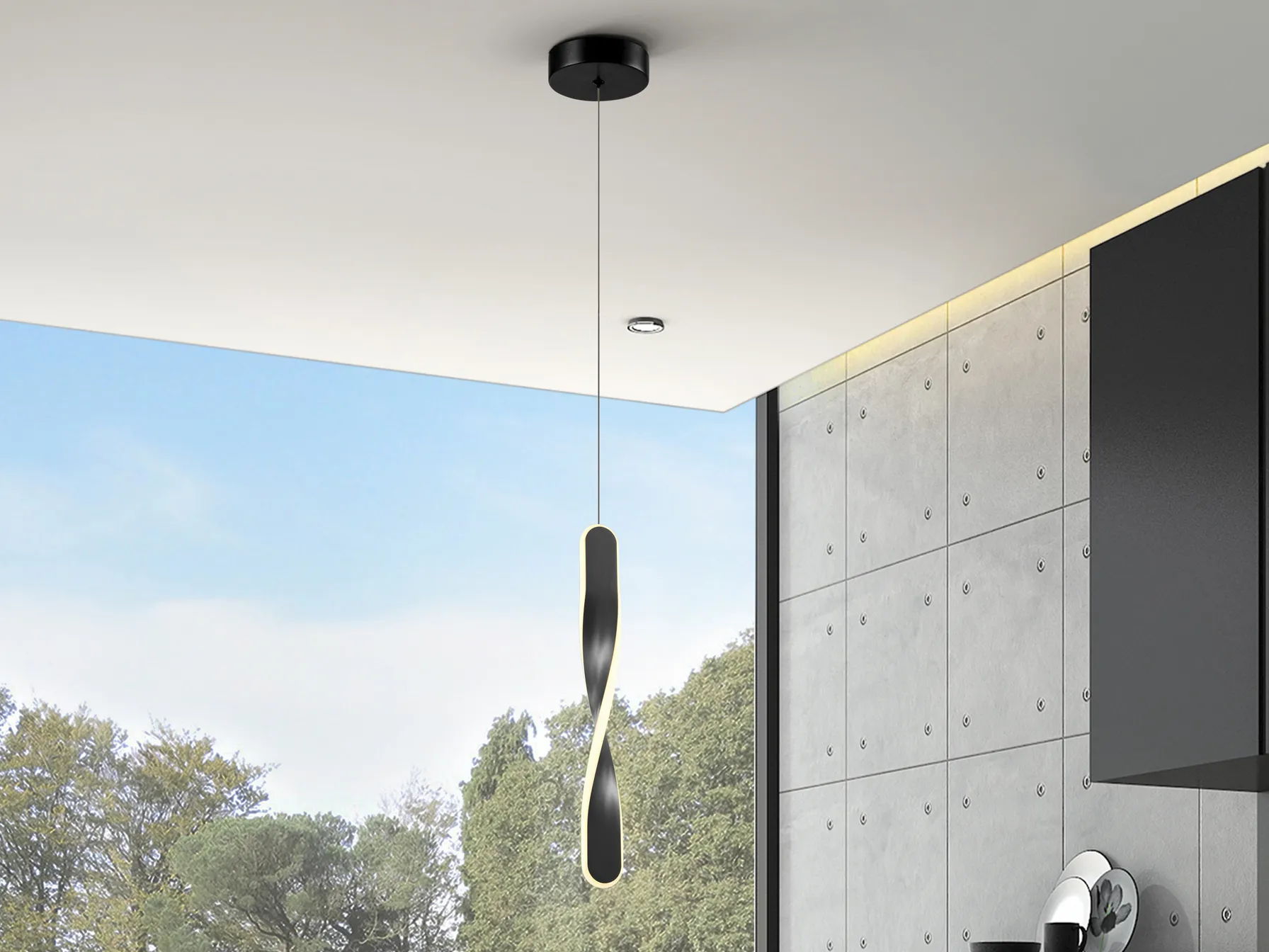 Лампа TWIST 1L Черна