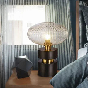 Настолна лампа NORMA - 1Л Черна и Латунена