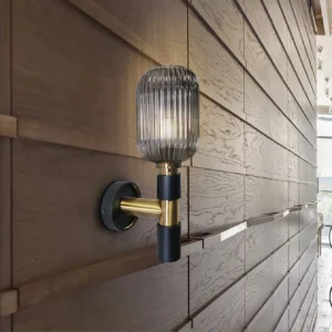 Стенно осветително тяло NORMA 1L черно-месингово