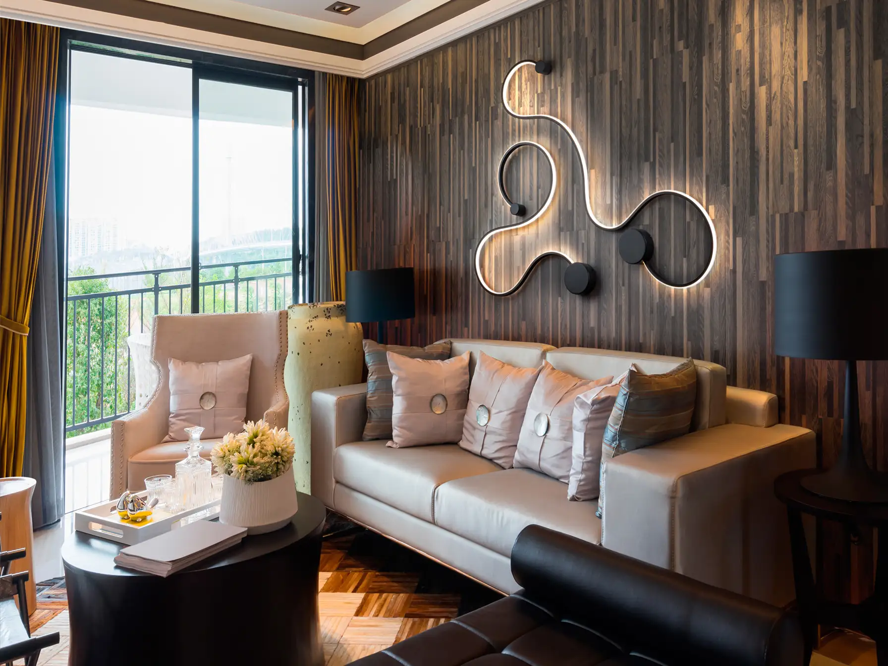 ГОЛЯМА СТЕННА ЛАМПА GRAFOS, ЧЕРНА - Image 3