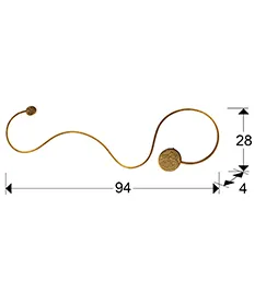 Голяма стенна лампа GRAFOS с позлатен финиш - Image 3